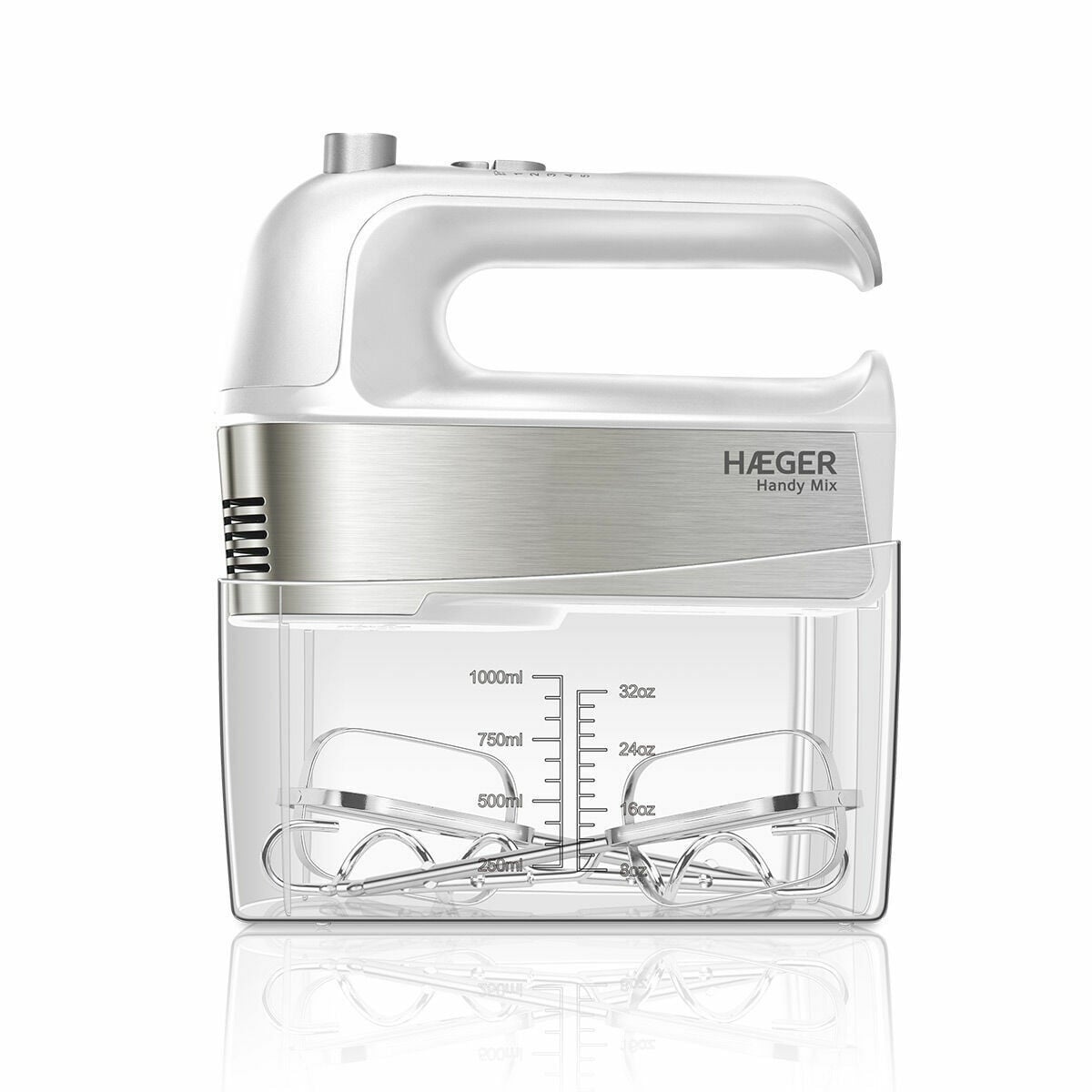 Haeger BL-3HW.015A Handmixer, RVS, Wit, 300W, 1 liter