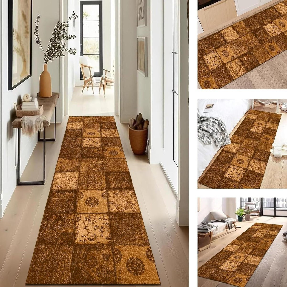 Donkerbruin Keukentapijt Antislip Mat - Wasbaar en Duurzaam Vloerkleed - 80 x 200 cm