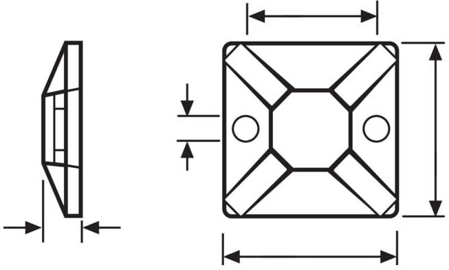 Hellermann Tyton Socle de fixation MB-5 A (151-28529)