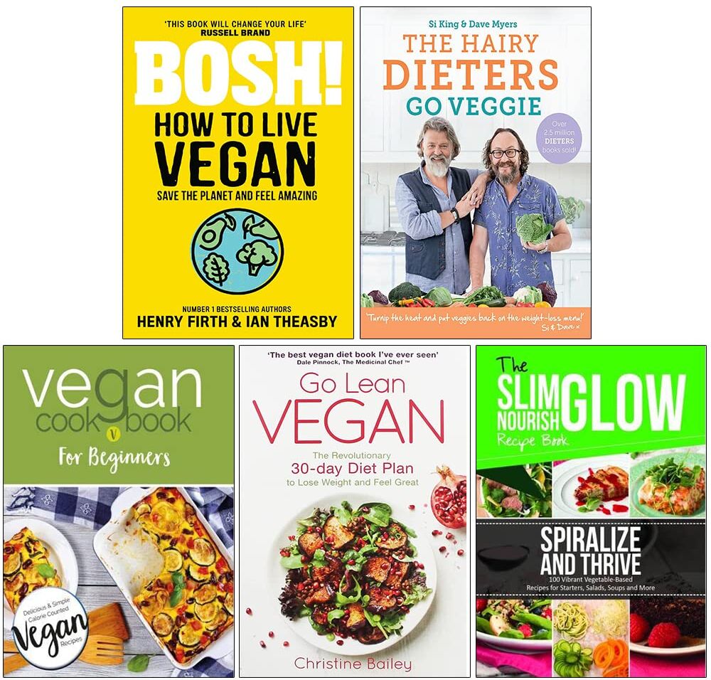Various Publishers BOSH! How to Live Vegan & The Hairy Dieters Go Veggie 5 Book Vegan & Veggie Cookbook Set, Paperback,  - Plant-Based Recipes for Every Kitchen