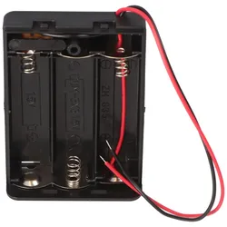 AccuCell Batteriehalter für 3x Mignon mit Deckel und Schalter wasserabweisend – Batterie Halterung Elektronik (Kunststoff)