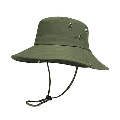 Herren Fischerhut Sonnenhut Boonie-Hut Wanderhut Schwarz Dunkel Blau Polyester Reise Strand Design Outdoor Urlaub Glatt UV-Schutz Sonnenschutz