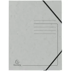 Exacompta Eckspanner aus  Colorspan, mit Gummizug, A4, grau, ohne Klappen