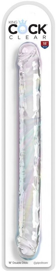 King Cock Clear Double gode 46 cm 18" Double Dildo