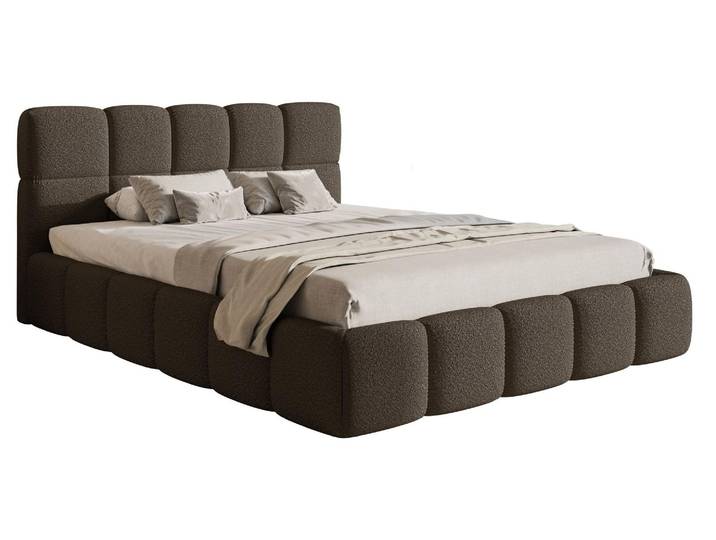 Selsey Cloudy – Lit rembourré 120 x 200 cm\, bouclé marron