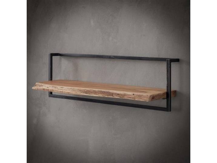 Wandplank Live Edge 100 cm - Acaciahout en Staal