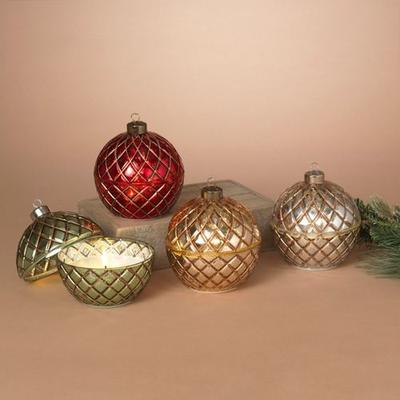 The Gerson Companies Gold Ornament LED Candle Multi Metallic , Multi Metallic