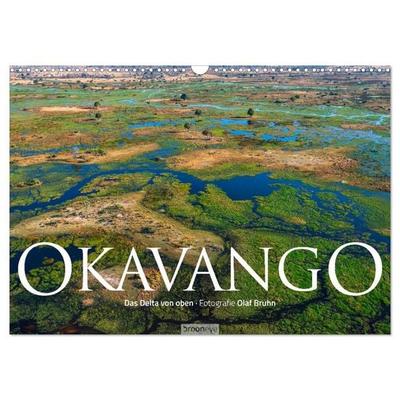 Okavango - Das Delta von oben (Wandkalender 2027 DIN A3 quer), CALVENDO Monatskalender