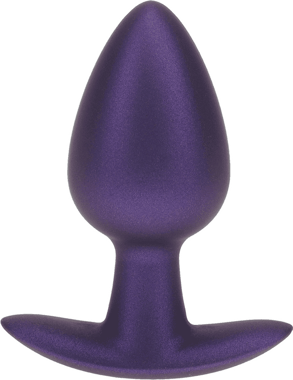 Ouch Plug anal en silicone lisse - Medium 7,9 cm - Metallic Purple