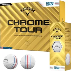 Callaway Chrome Tour Triple Track Golfball 12er weiss