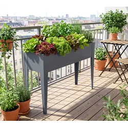 Westmann Vedura L | Metall Balkon Hochbeet | Anthrazit - Anthrazit
