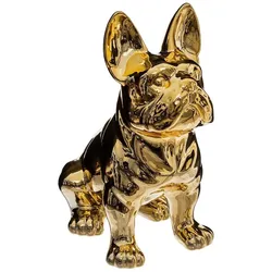 Atmosphera Eden - Dekorative Bulldoggen-Hundefigur, 22,5 x 18 x 12 cm, in Goldfarbe