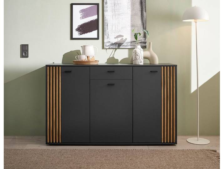 HBZ Sideboard Dublin Kommode, BxHxT 140x86x38cm (1 St), Breite 140cm, Softclose, Metallgriffe
