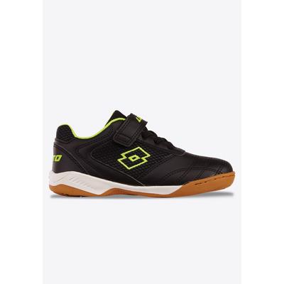 Hallenschuh LOTTO, Mädchen, Gr. 28, Textil, schwarz (schwarz, fr.gelb), Synthetik, Textil, Schuhe Hallenschuh, Indoor Sportschuhe