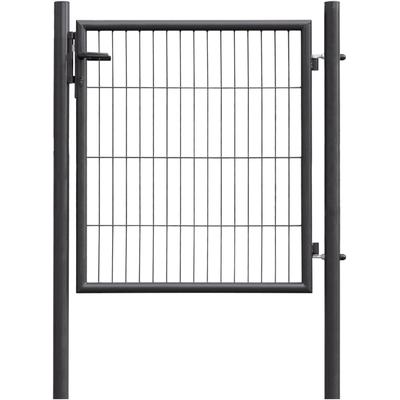 Zauneinzeltür GARDEN 'N' MORE "Einzeltor Standard", grau (anthrazit), B:100cm H:100cm, Stahl, Tore, 103 cm hoch, anthrazit