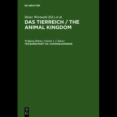 Chamaeleonidae, Gebundene Ausgabe von Wolfgang Böhme,Charles J. J. Klaver, De Gruyter, 978-3-11-015187-9