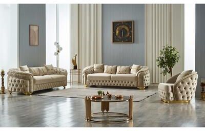 Furnia Vespera 3 Pieces Living Room Sets 2 Sofa 1 Chair