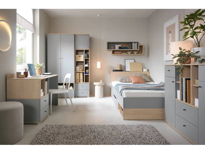 Schlafzimmer-Set Schlafzimmer Set – 6 Teile – ORO System – Grau