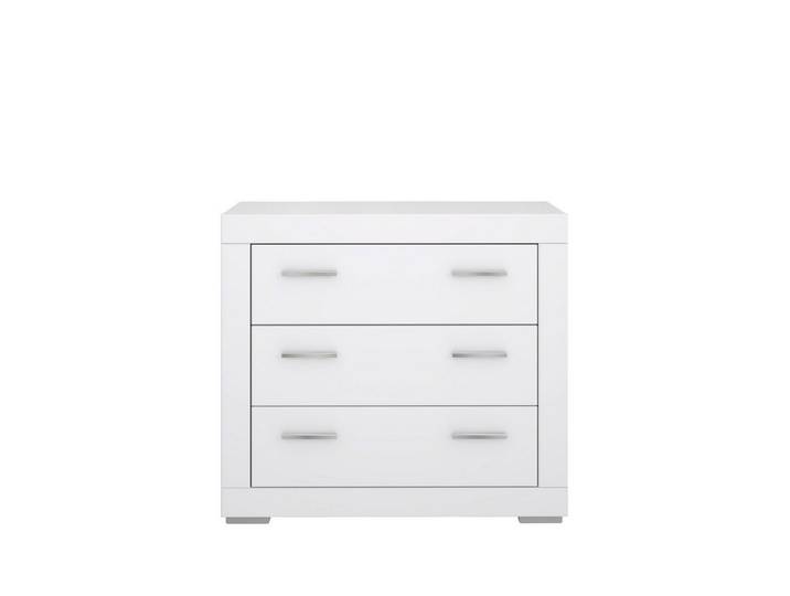 FORTE Schubkastenkommode 3 Schubladen, in weiß - 96x86,5x41,4cm (BxHxT)