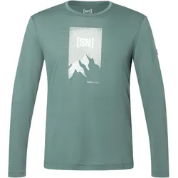 Super Natural, Herren, Sportshirt, M 2 Pitch Ls (XL), Blau, XL