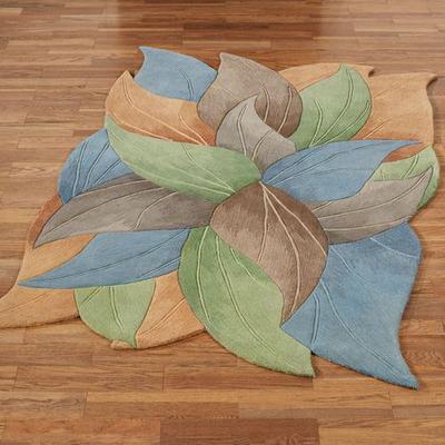 Touch of Class "Natures Demure Contoured Rectangle Rug Multi Bright, 5' x 7'6"", Multi Bright"