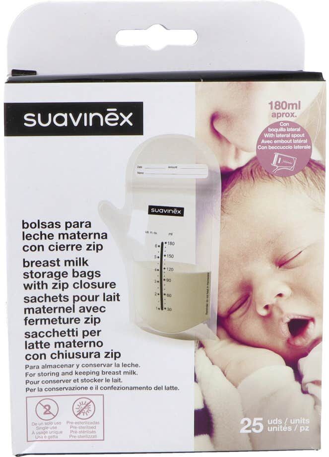 Suavinex Bolsas para Leche Materna Cierre Zip 25uds
