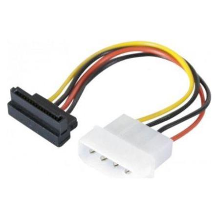 Exertis Connect SATA Strom-Adapterkabel, Molex auf SATA 4Pin abgewinkelt, Molex auf Sata Bu. abgewinkelt z.B. zur St (15 cm, SATA) (147553)