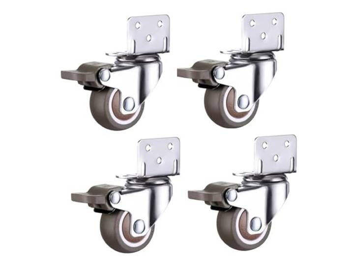 Industrie-Lenkrolle 4 Stück Möbelrollen For Trolley-Bett-Haushaltszubehör(With Brake,1.5 Inch)