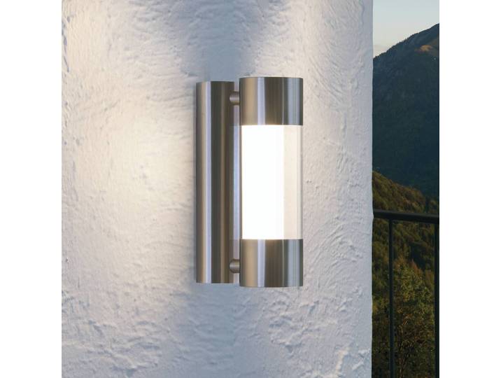EGLO Außenwandleuchte Robledo, alu / grau / zink, Edelstahl, Modern
