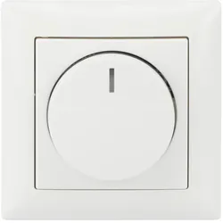 Busch-Jaeger 6523UJ-914-102 Busch-Drehdimmer LED, Komplettset mit Glimmlampe alpinweiß - Busch-balance® SI 2CKA006512A0349 6523UJ914102