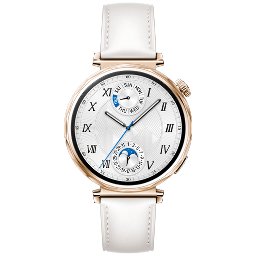 Huawei Watch GT 5 41mm Gold (Weißes Lederband)