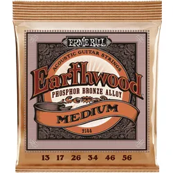 Ernie Ball Earthwood Medium Phosphor Bronze (.013-.056) (6x, Gitarre, 0.06"), Saiten