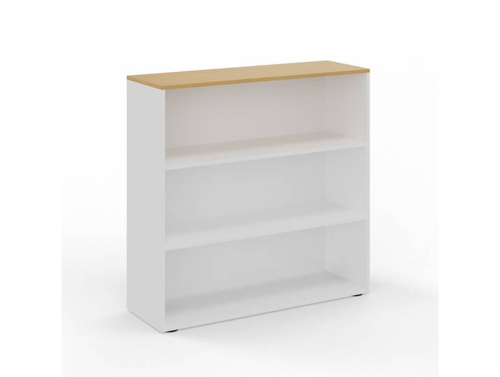 Regal Tradingzone GO Swiss 120.0 x 40.0 cm, Weiss/Buche, 3 Ordner hoch, Neu - Optimal für Büro und Organisation