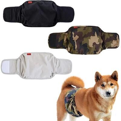 Happy Pet Pantry Washable Dog Belly Bands: Comfortable Male Dog Diapers L 3