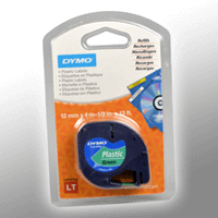 Dymo Label Band Letratag 91204 (S0721640) schwarz auf grün 12mm x 4m