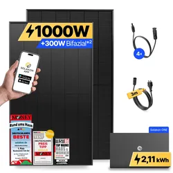 onBasic: 1000 Watt Balkonkraftwerk - ohne Halterung / 2.11 kWh / 3m