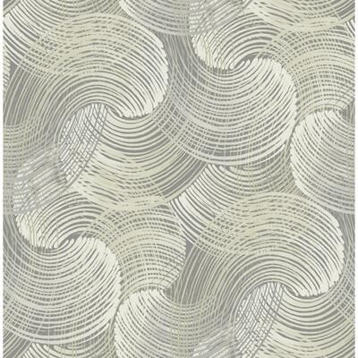 Scott Living Karson Grey Swirling Geometric Wallpaper