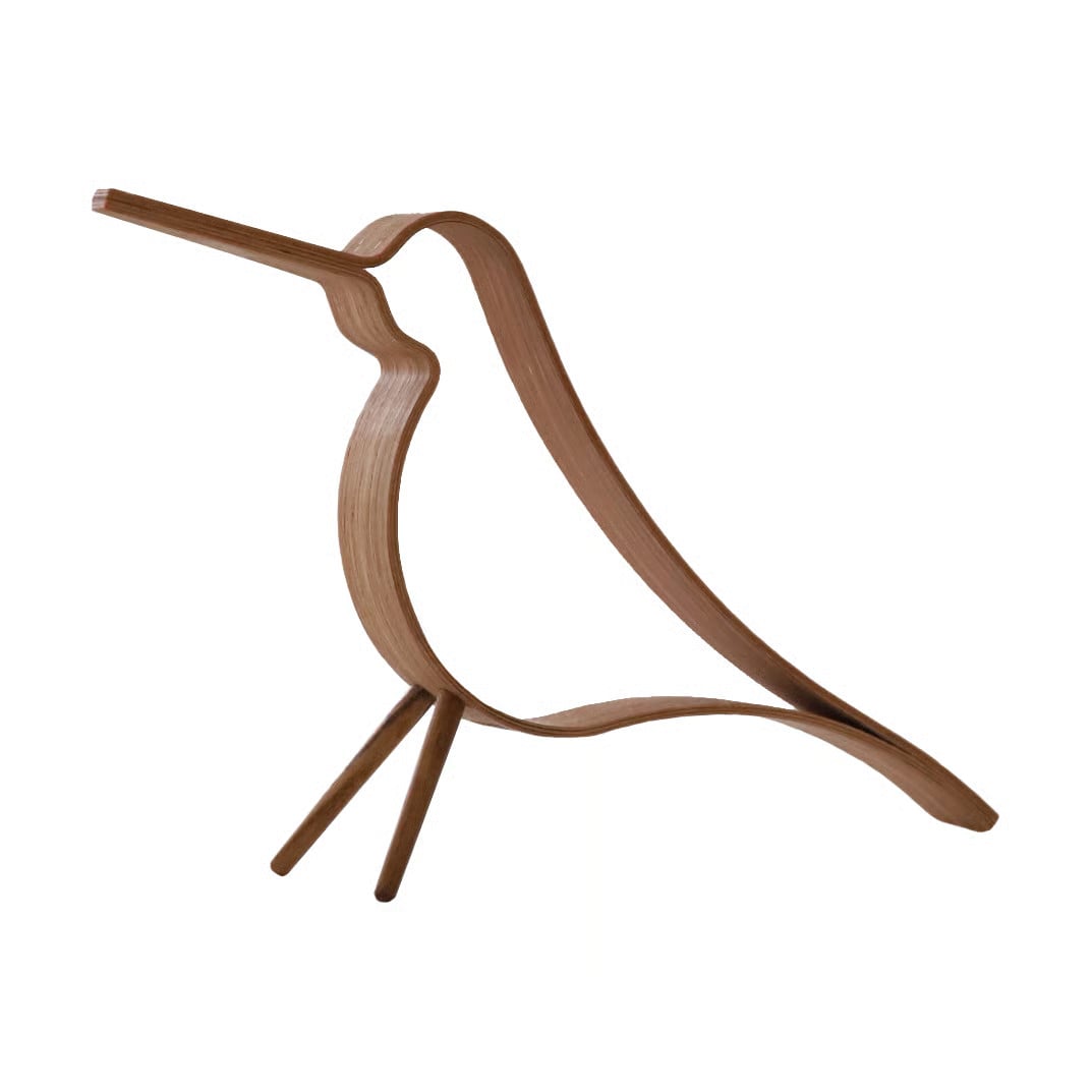 Cooee Design Woody Bird decoratieobject groot van eikenhout