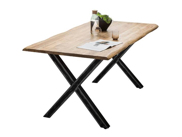 SIT Möbel TABLES & CO Esszimmertisch Stahl/Mango sägerau