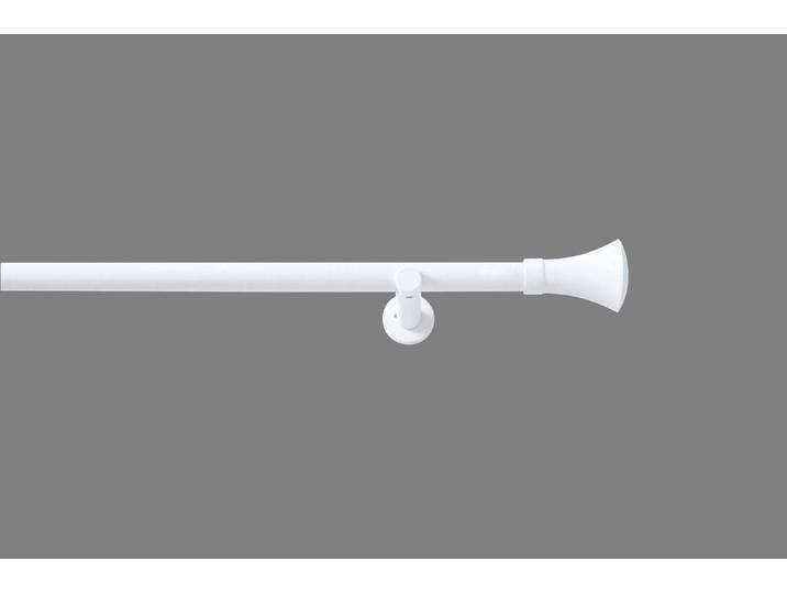 Vorhangstange GOOD LIFE Cono Gr. 1, weiss (weiß), L:120cm Ø:20mm, Metall, Gardinenstangen, Vorhangstange
