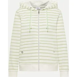 Sweatshirtjacke Gestreift Beige L