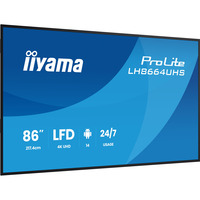 ProLite LH8664UHS-B3AG, Public Display schwarz (matt), UltraHD/4K, IPS, HDMI, USB-C, USB-Hub