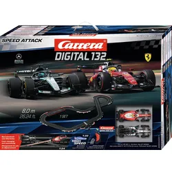 Carrera DIGITAL 132 - Speed Attack Formel 1 Rennbahn Set 8 m mit Wireless 2.0