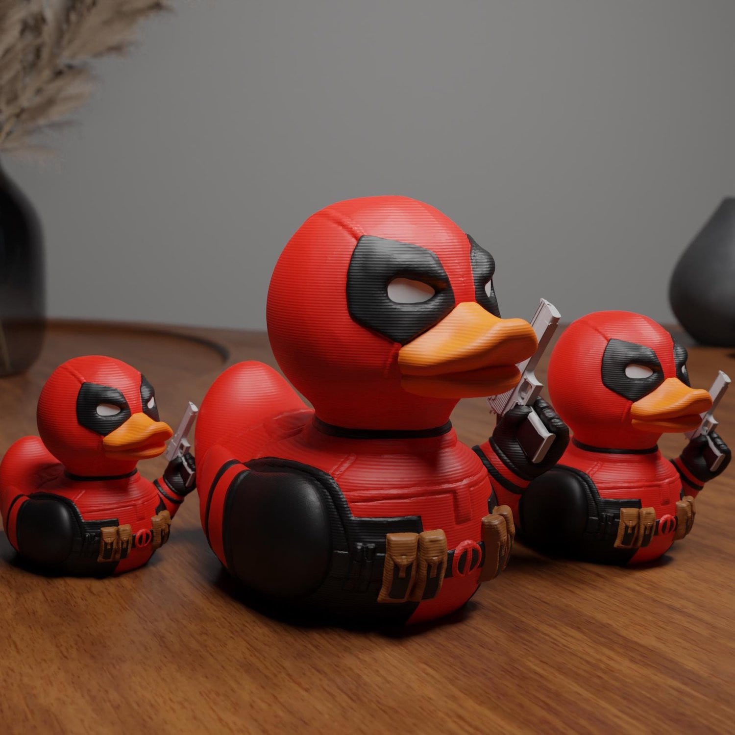 TheDuckSpecialist Middelgrote Gemaskerde Eend 3D-geprinte Superhero Duck Figurine voor volwassenen