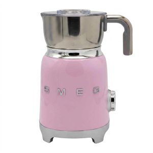 Smeg Milchaufschäumer 50er Retro Style, MFF11PKEU, elektrisch, Induktion, mit 6 Programmen, Edelstahl, 600 ml, cadillac pink
