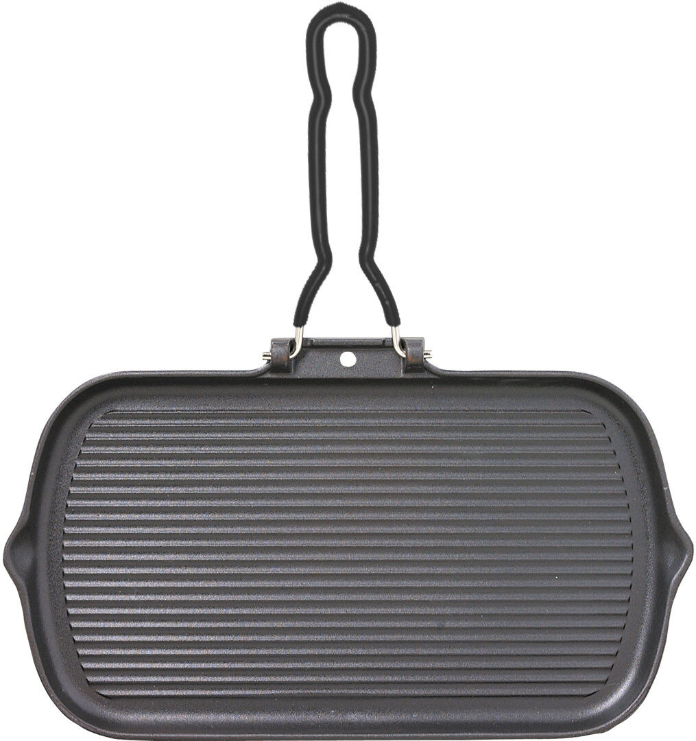 Invicta Cast Iron Grill Pan / Griddle Set Black