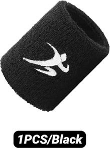 Inspire Essentials Sports Performance Sweat Wristbands black