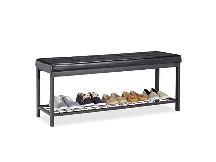 Relaxdays Schuhbank, Schwarz, One Size