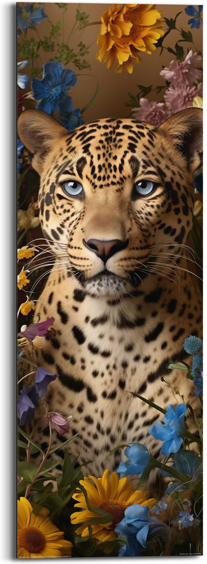 Reinders! Deco-Panel REINDERS "Panther Flowers", bunt (farbe bild(er): bunt), B:30cm H:90cm T:2cm, Holzwerkstoff, Bilder, Deco-Panel farbe bild(er): bunt B/H/T: 30cm x 90cm x 2cm