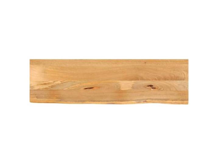 Favemtsl Tischplatte mit Baumkante 110x40x3,8 cm Massivholz Mango Rustikale Holzplatte mit natürlicher Waldkante für Essbereich und Home Office, kombinierbar mit Untergestellen.